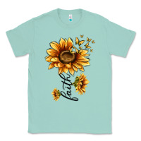 Seafoam faith sunflower Classic Tee - MaliasSmallBusiness