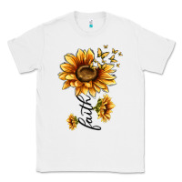 White faith sunflower Classic Tee - MaliasSmallBusiness