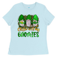 Baby Blue st patrick s chillin with my gnomies Ladies Tee - JahusDesignShop