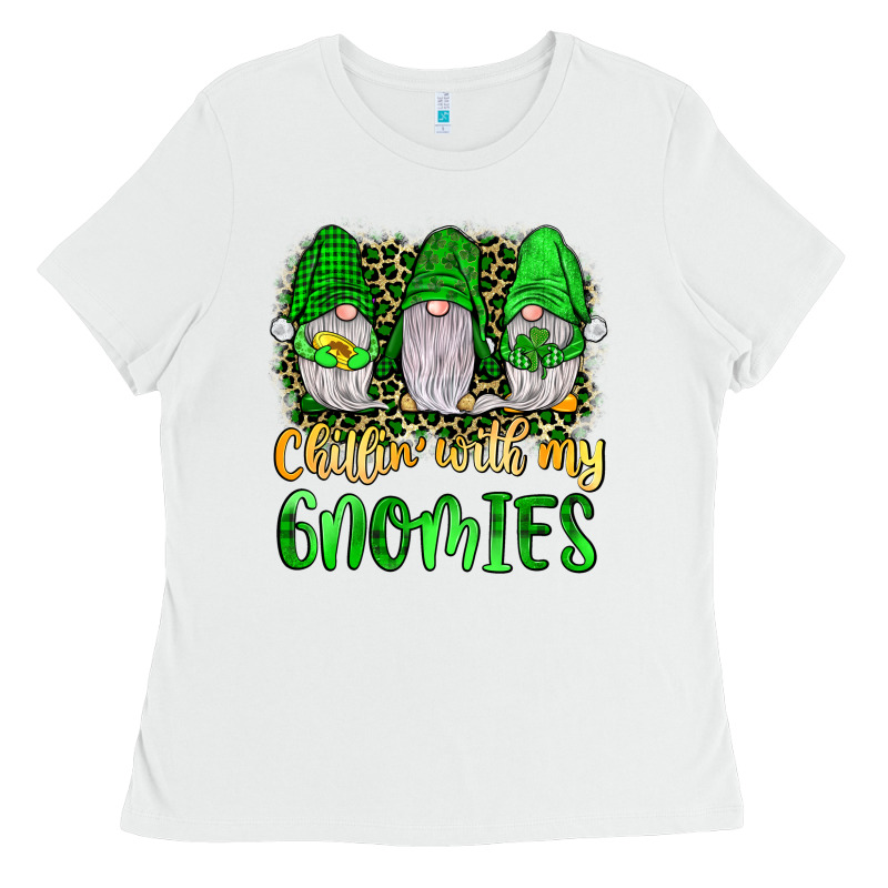 St Patrick S Chillin With My Gnomies Ladies Tee by JahusDesignShop | Teevron