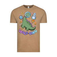 Vintage Coffee space dino Vintage Tee - MaliasSmallBusiness
