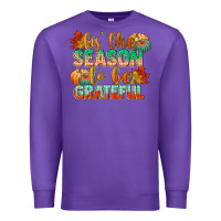 Purple tis the season to be grateful Premium Sweatshirt - CowGirlArtShop