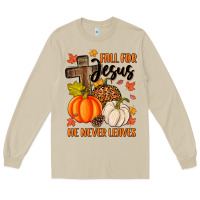 Mushroom fall for jesus he never leaves Long Sleeve Tee - MaliasSmallBusiness