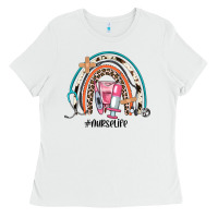 White nurse life rainbow Ladies Tee - JahusDesignShop