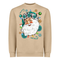 Mushroom Western Santa Christmas Heavyweight Sweatshirt - NancyCooperArtShop