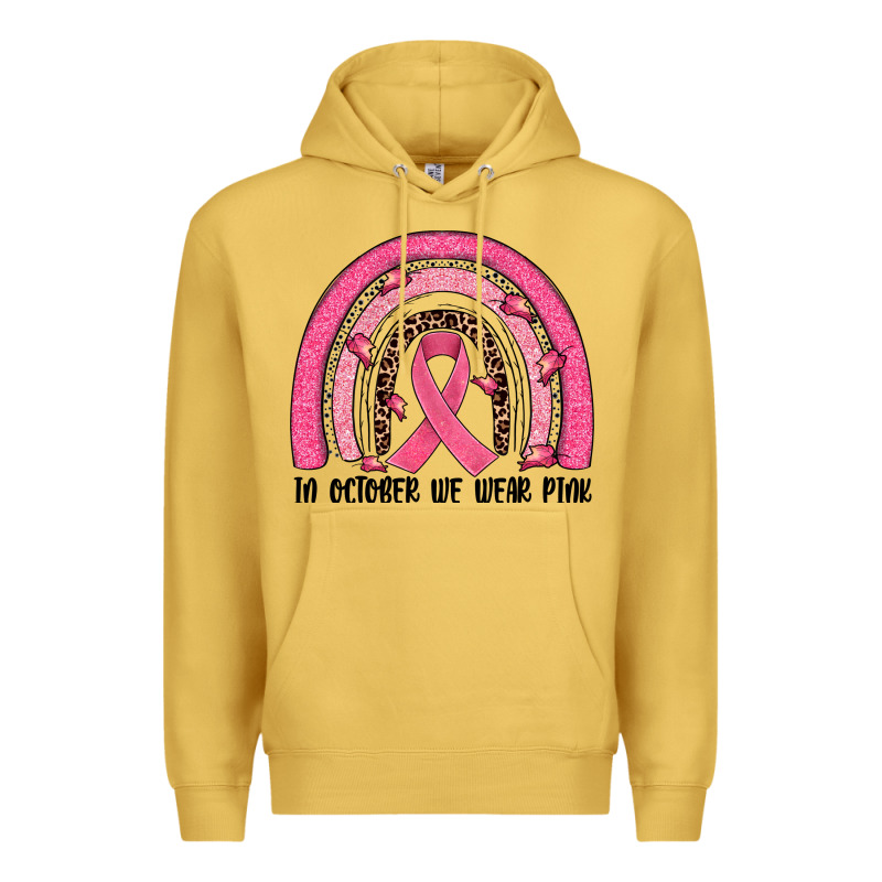 In October We Wear Pink Rainbow Premium Hoodie by JahusDesignShop | Teevron