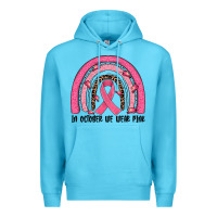 Ocean Blue in october we wear pink rainbow Premium Hoodie - JahusDesignShop