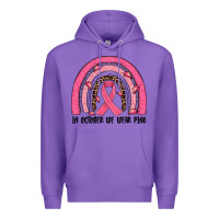 Purple in october we wear pink rainbow Premium Hoodie - JahusDesignShop