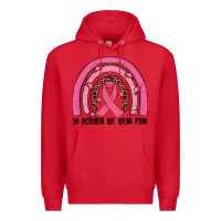 Red in october we wear pink rainbow Premium Hoodie - JahusDesignShop