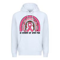 White in october we wear pink rainbow Premium Hoodie - JahusDesignShop