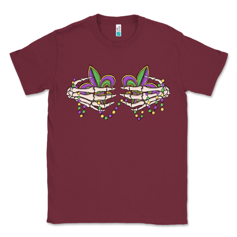 Skeleton Hands Mardi Gras Classic Tee by MaliasSmallBusiness | Teevron