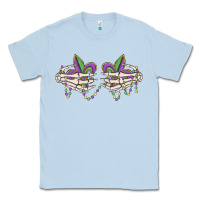 Dusty Blue skeleton hands mardi gras Classic Tee - MaliasSmallBusiness