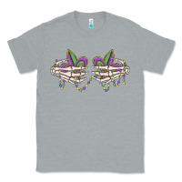 Heather Grey skeleton hands mardi gras Classic Tee - MaliasSmallBusiness