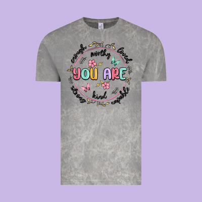 You Are Enough Vintage Tee Designed By Maliassmallbusiness