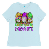 Baby Blue mardi gras chillin' with my gnomies Ladies Tee - JahusDesignShop