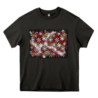 Asphalt christmas snow crystals background Heavy Core Tee - BundleAndBundleShop