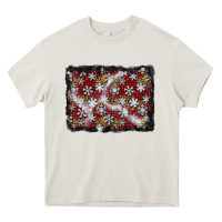 Christmas Snow Crystals Background Heavy Core Tee | Teevron