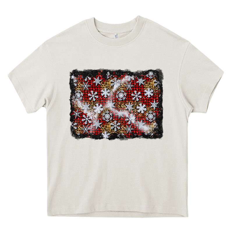 Christmas Snow Crystals Background Heavy Core Tee by BundleAndBundleShop | Teevron