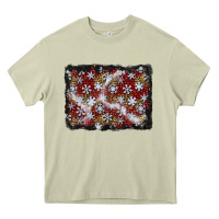 Mossy christmas snow crystals background Heavy Core Tee - BundleAndBundleShop