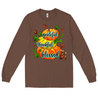 Chestnut grateful thankful blessed Long Sleeve Tee - MaliasSmallBusiness
