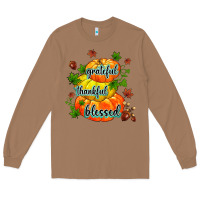 Toasted Coconut grateful thankful blessed Long Sleeve Tee - MaliasSmallBusiness