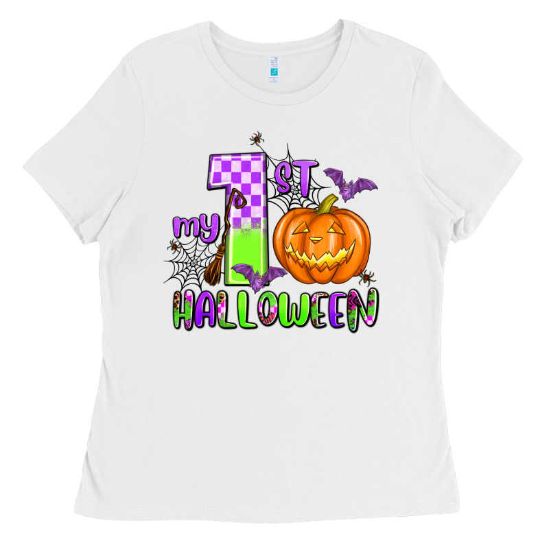 My First Halloween Pumpkin Ladies Tee by AdoDesignShop | Teevron
