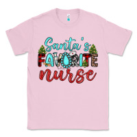 Bubblegum Pink santa s favorite nurse Classic Tee - JahusDesignShop