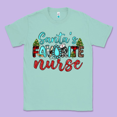 Santa S Favorite Nurse Classic Tee Designed By Jahusdesignshop