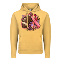 Vintage Mustard breast cancer ribbon and american football Vintage Hoodie - MaliasSmallBusiness