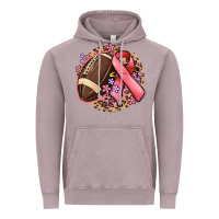 Vintage Zinc breast cancer ribbon and american football Vintage Hoodie - MaliasSmallBusiness