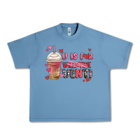 Pebble Blue v is for valentine venti coffee cup Urban Heavy Tee - MaliasSmallBusiness