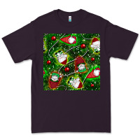Plum christmas gnomes seamless pattern Premium Tee - BundleAndBundleShop