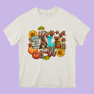 It's Fall Y'all Heavy Core Tee Designed By Adodesignshop