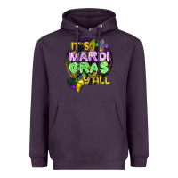 Plum its mardi gras yall Heavyweight Hoodie - CowGirlArtShop