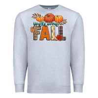 Heather Grey welcome fall Premium Sweatshirt - CowGirlArtShop