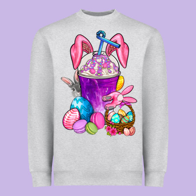 Happy Easter Coffee Cup Heavyweight Sweatshirt Designed By Nancycooperartshop