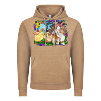 Vintage Coffee easter farm chicks and bunny Vintage Hoodie - RanaPortraitStore