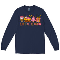 Navy tis the season Long Sleeve Tee - MaliasSmallBusiness