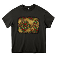 Asphalt christmas trees and leopard background Heavy Core Tee - BundleAndBundleShop