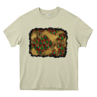 Mossy christmas trees and leopard background Heavy Core Tee - BundleAndBundleShop