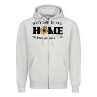Dove Grey welcome to our Home Sunflower Zipper Hoodie - Bettercallsaul