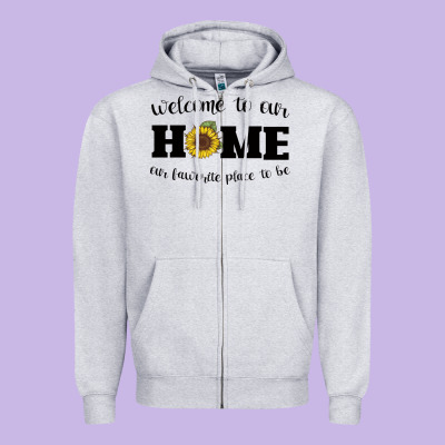 Welcome To Our Home Sunflower Zipper Hoodie Designed By Bettercallsaul