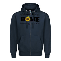 Navy welcome to our Home Sunflower Zipper Hoodie - Bettercallsaul