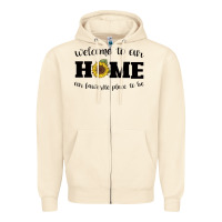 Sandshell welcome to our Home Sunflower Zipper Hoodie - Bettercallsaul