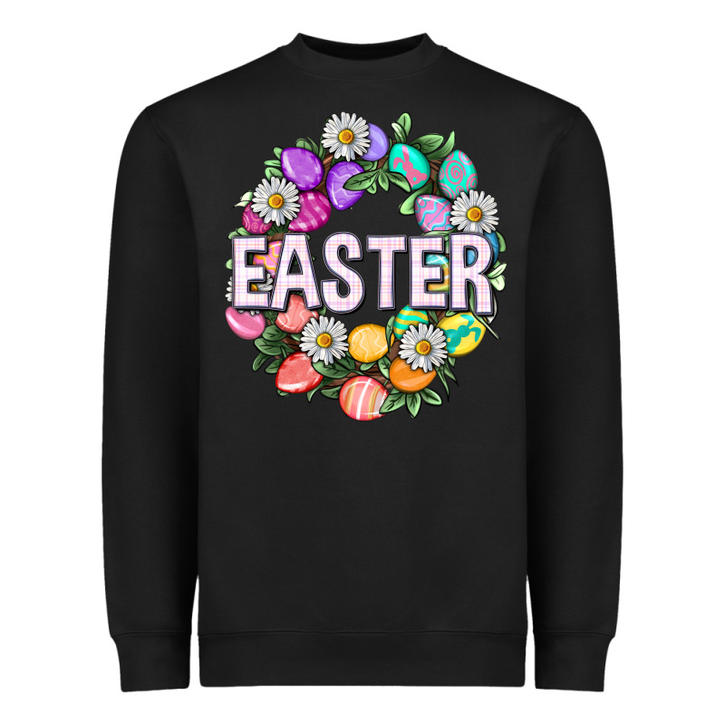 Easter With Eggs And Daisy Heavyweight Sweatshirt by NancyCooperArtShop | Teevron