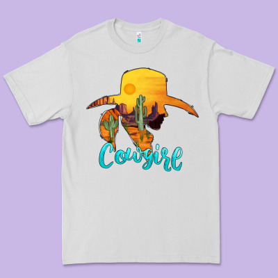 Cowgirl Western Premium Tee Designed By Adodesignshop