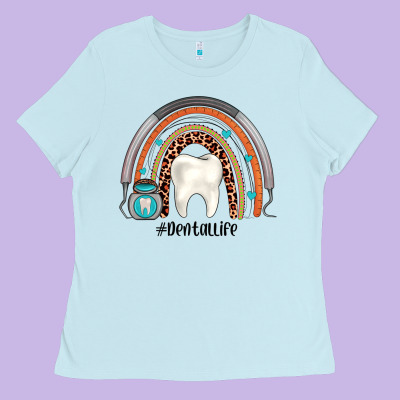Dentallife Rainbow Ladies Tee Designed By Jahusdesignshop