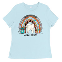 Baby Blue dentallife rainbow Ladies Tee - JahusDesignShop