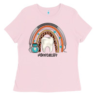 Bubblegum Pink dentallife rainbow Ladies Tee - JahusDesignShop