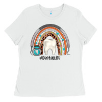 White dentallife rainbow Ladies Tee - JahusDesignShop